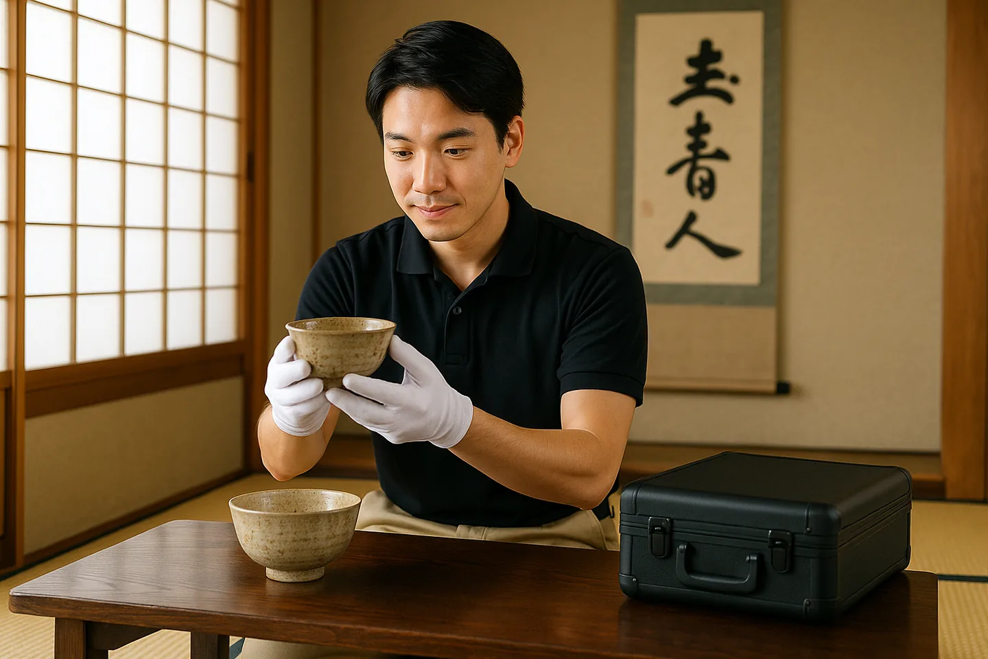 骨董・美術品の査定の様子